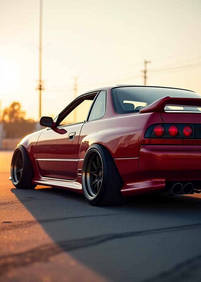 Japanese sports car modified side profile